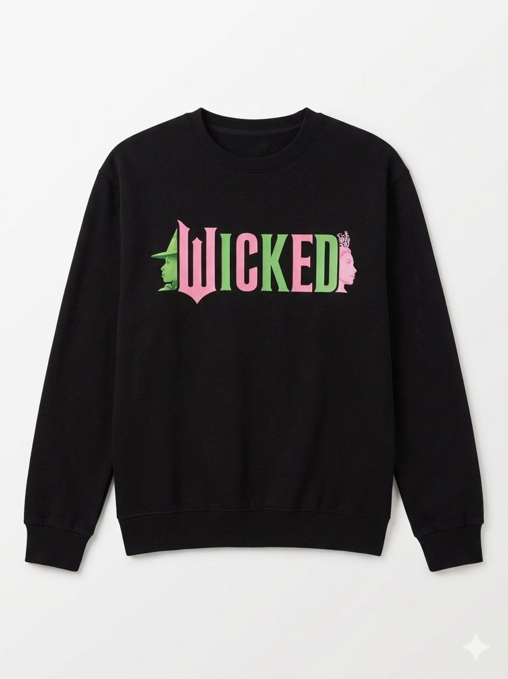 Wicked Movie Crew Neck Sweatshirt Small S Black Universal Studios Freeze Geaphic